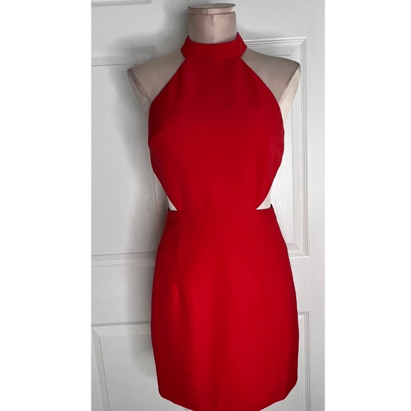 NBD the Xnaven Twins Dress Cutout Party Cocktail Red Dress Sz S - Picture 9 of 9